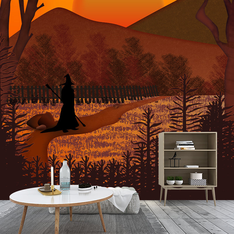 Dreamland Illustration Mural Wallpaper Environment Friendly Living Room Wall Mural