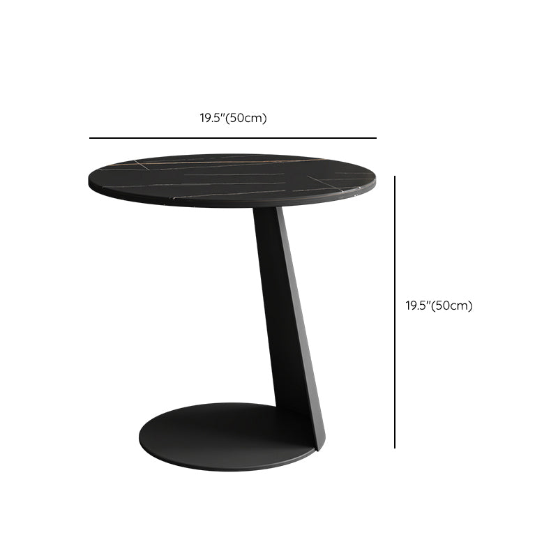 White Round Coffee Table Slate Coffee Table Set with Black Legs