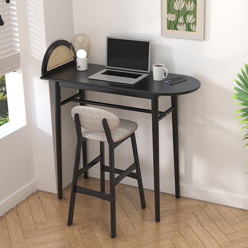 Solid Wood Bar Table Set 1/2/3 Pcs Glam Bar Table and Upholstered Stools