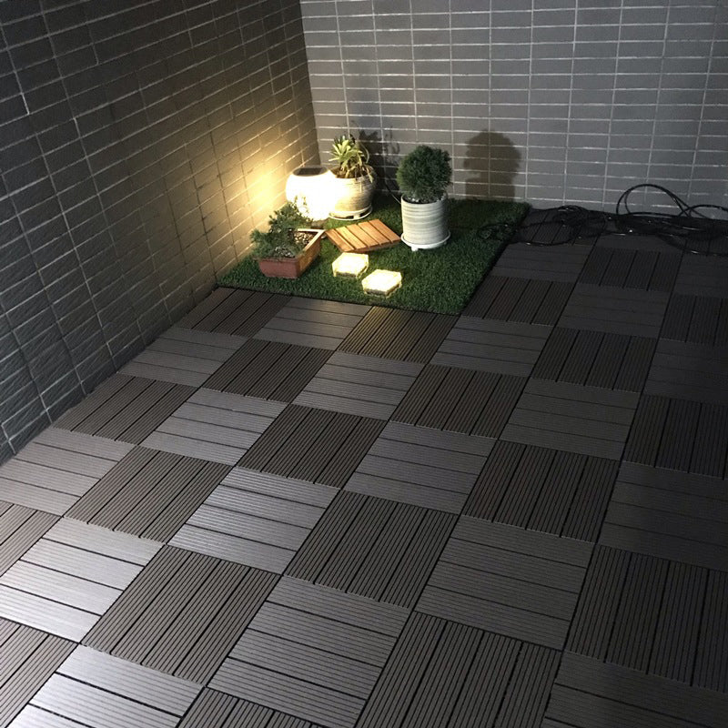 12" X 12" Deck/Patio Flooring Tiles 4-Slat Square for Outdoor Patio Tiles