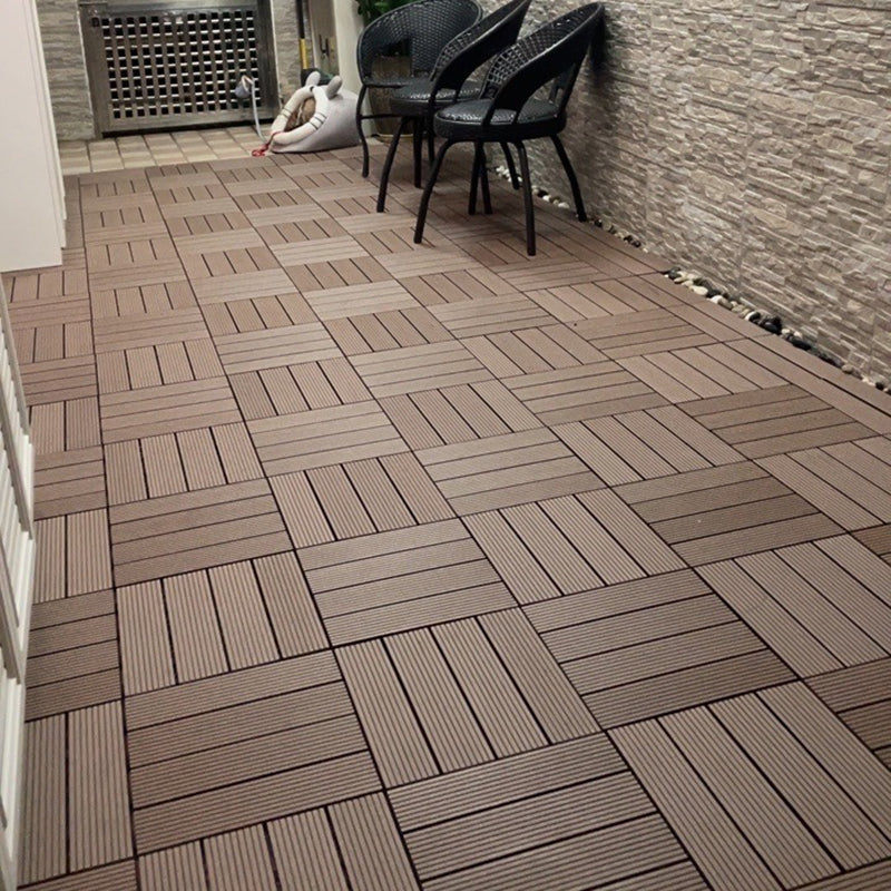 12" X 12" Deck/Patio Flooring Tiles 4-Slat Square for Outdoor Patio Tiles