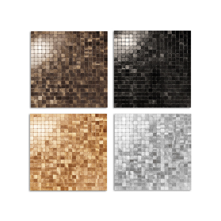 Mosaic Tile Wallpaper Contemporary Peel & Stick Mosaic Tile with Square Shape