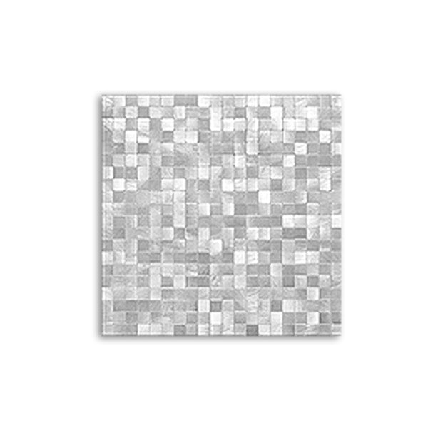 Mosaic Tile Wallpaper Square Shape Peel & Stick Mosaic Tile with Metal Look