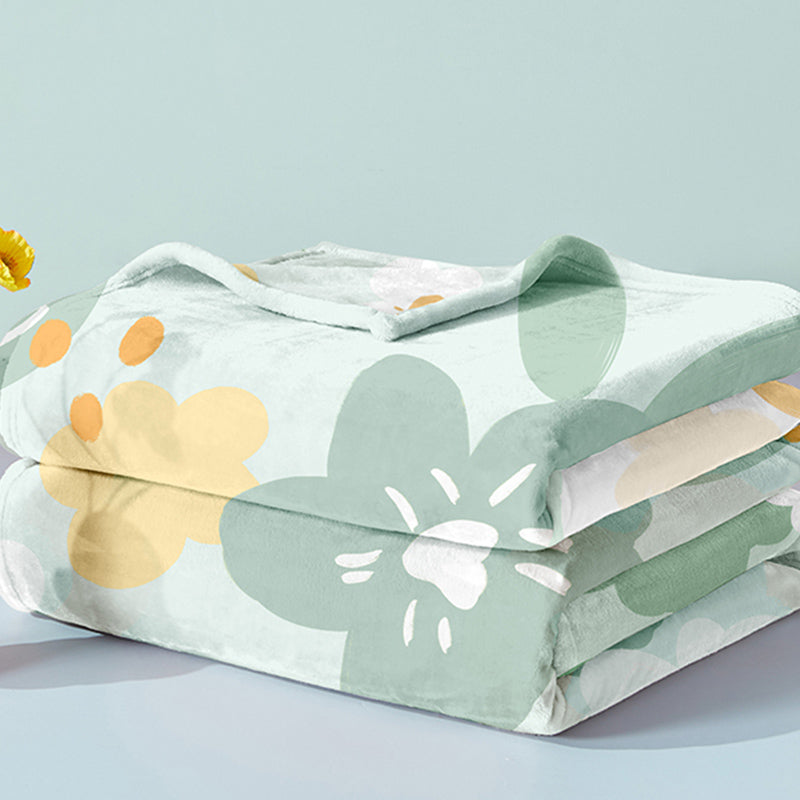 Elegant Bed Sheet Floral Patterned Wrinkle-Free Fade Resistant Flannel Bed Sheet