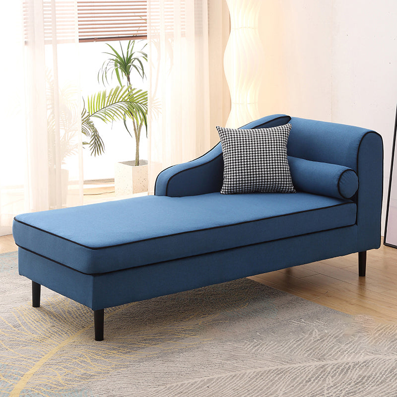 Modern Cushioned Chaise Lounge One Armed Chaise with Recessed Arms for Living Room