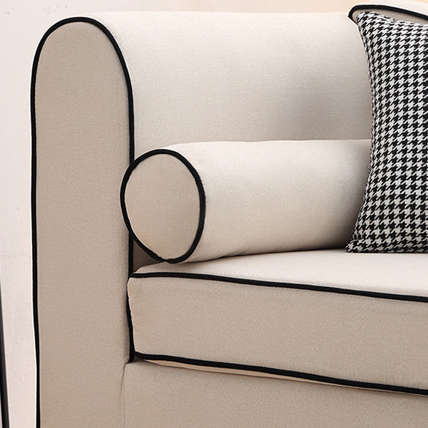 Modern Cushioned Chaise Lounge One Armed Chaise with Recessed Arms for Living Room