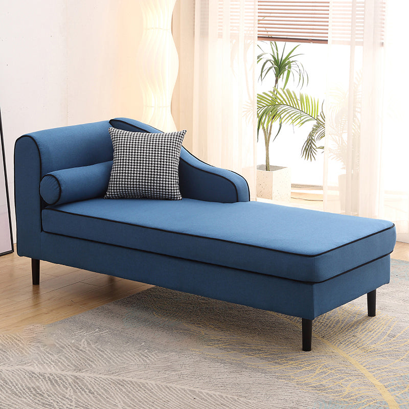 Modern Cushioned Chaise Lounge One Armed Chaise with Recessed Arms for Living Room