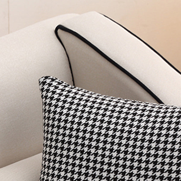 Modern Cushioned Chaise Lounge One Armed Chaise with Recessed Arms for Living Room