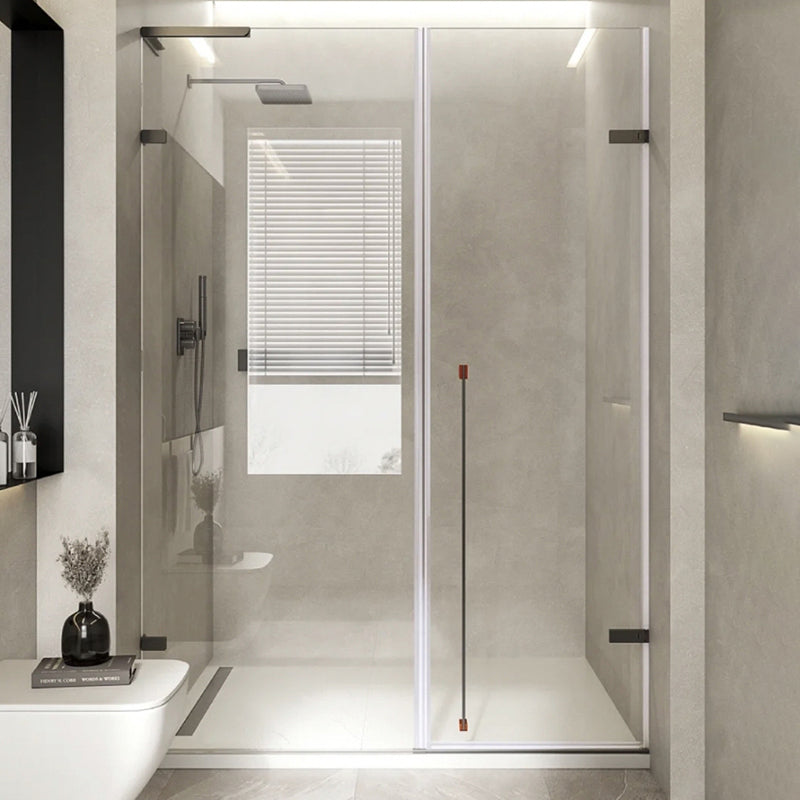 Tempered Hinged Shower Bath Door Transparent Frameless Shower Door