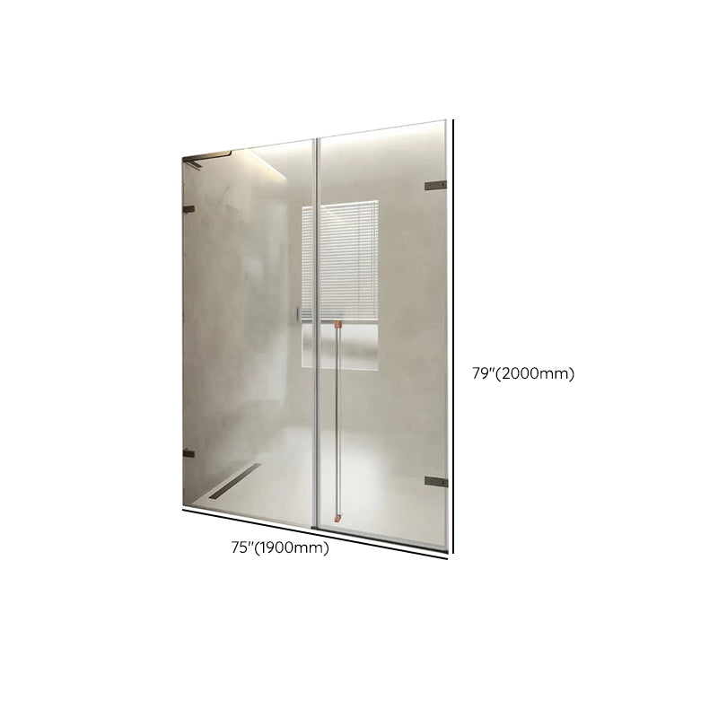 Tempered Hinged Shower Bath Door Transparent Frameless Shower Door