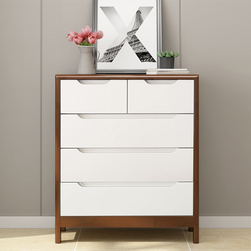 Contemporary Dresser Solid Wood Storage Chest Dresser with Drawers