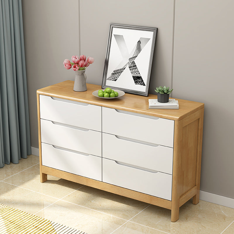 Contemporary Dresser Solid Wood Storage Chest Dresser with Drawers