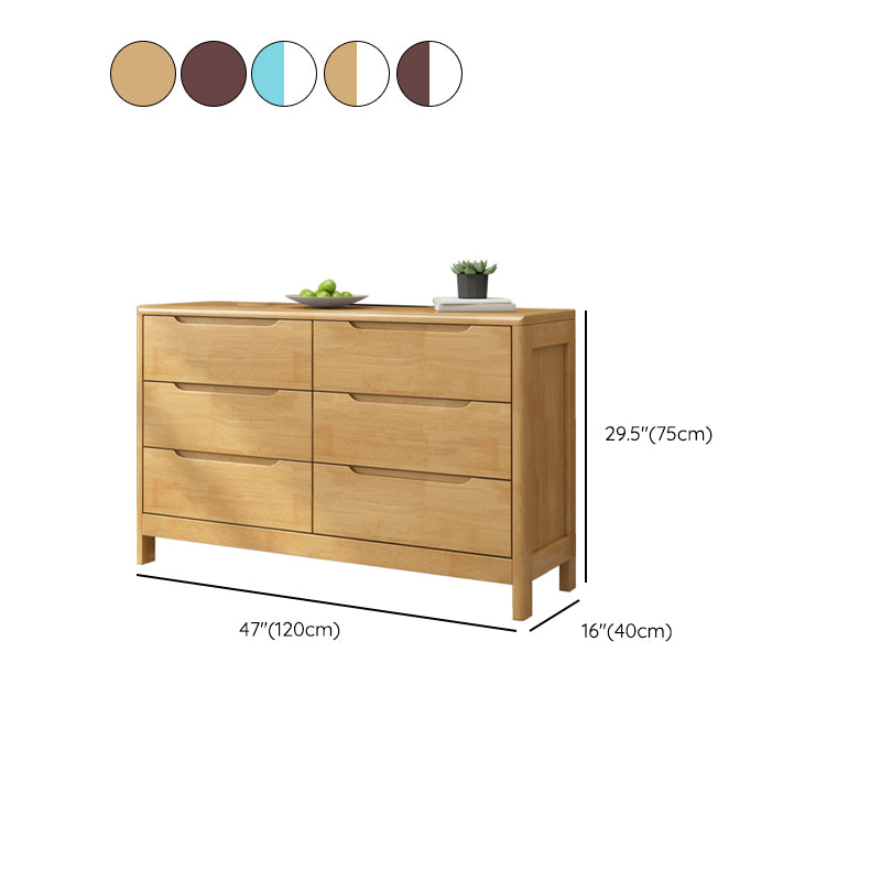 Contemporary Dresser Solid Wood Storage Chest Dresser with Drawers