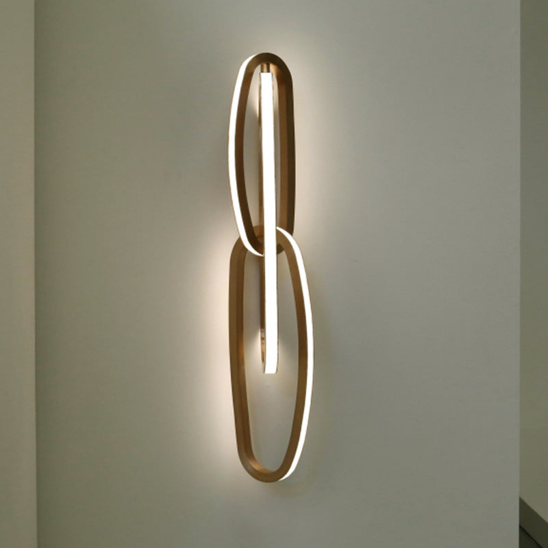 Aluminium geometrische ring SCONCE LICHT Modernisme LED Gold Wall Lamp armatuur voor woonkamer