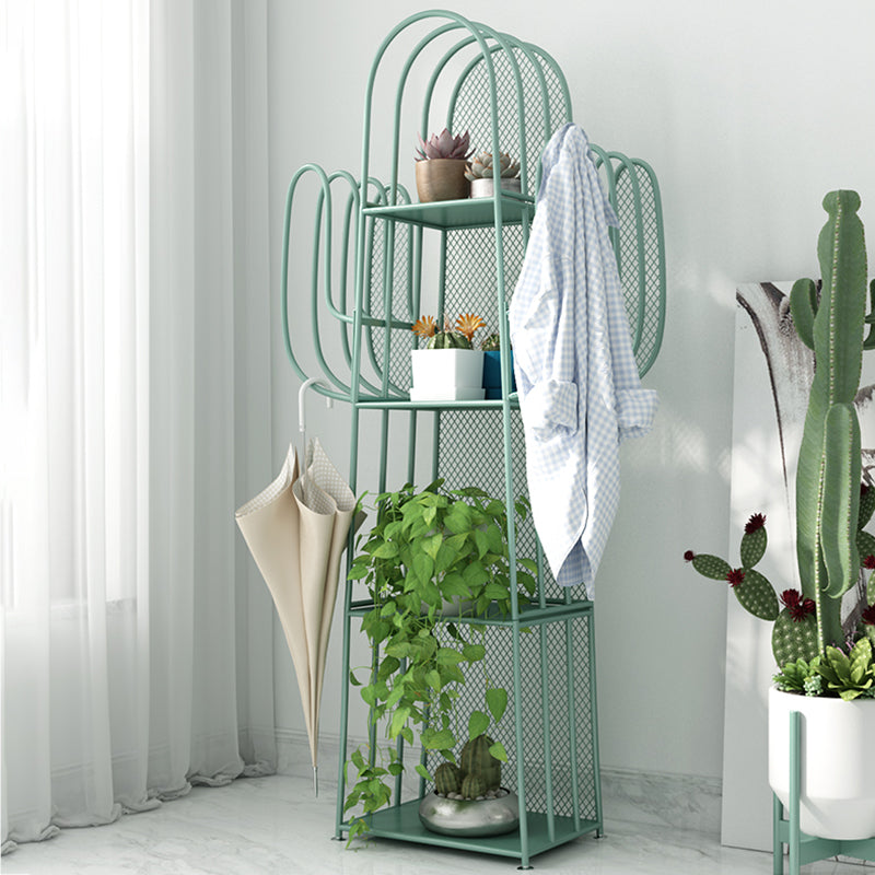 Scandinavian Antique Finish Shelf Bookcase Metal Etagere Bookshelf , 59.05" H