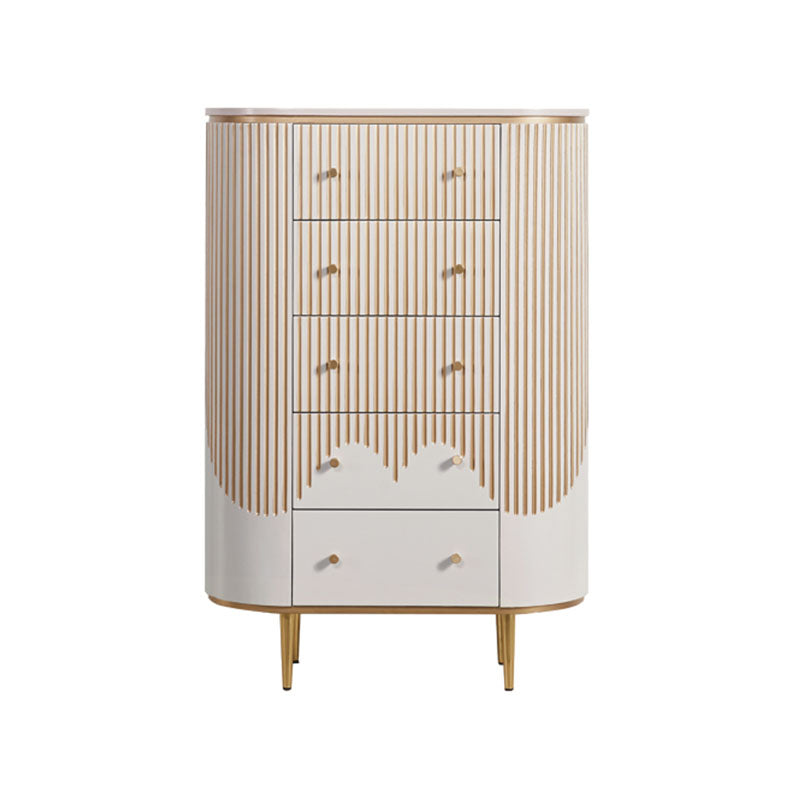 Glam Style Buffet Table Stone Sideboard Table with Doors for Dining Room