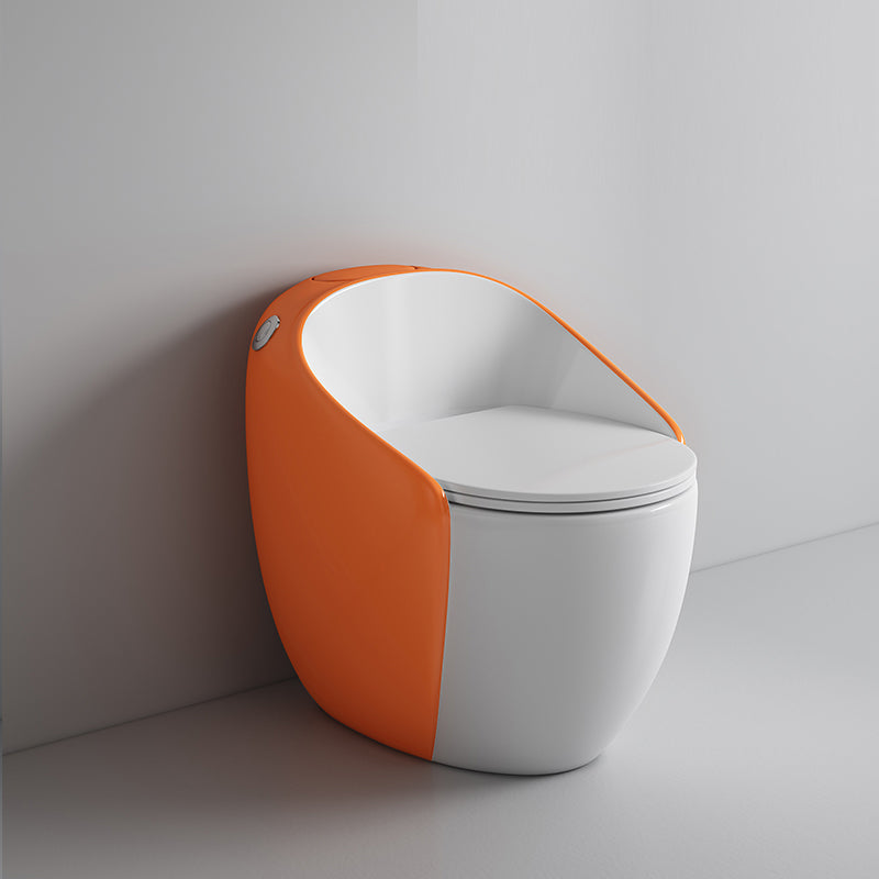 Contemporary Ceramic Toilet Bowl Floor Mount Urine Toilet with Seat for Washroom