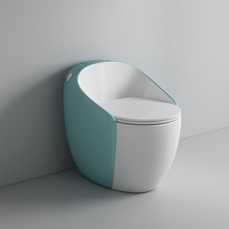 Contemporary Ceramic Toilet Bowl Floor Mount Urine Toilet with Seat for Washroom