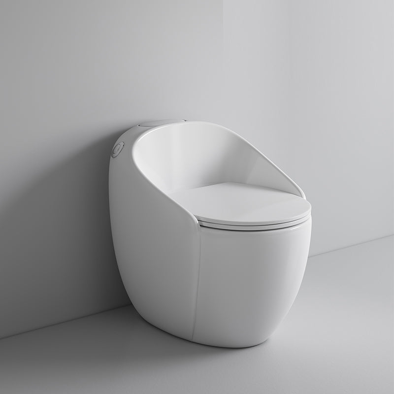Contemporary Ceramic Toilet Bowl Floor Mount Urine Toilet with Seat for Washroom