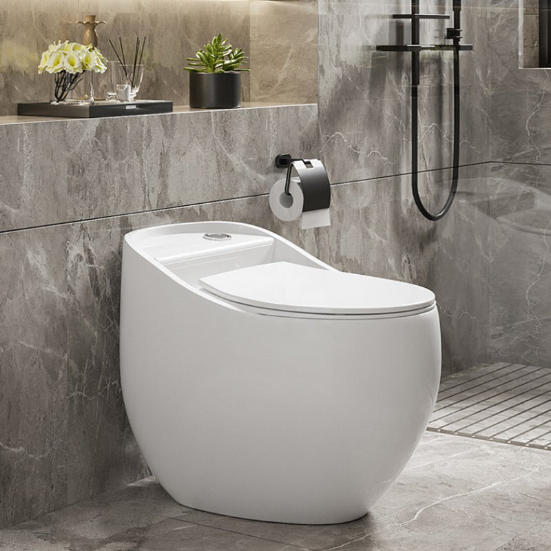 Contemporary Ceramic Toilet Floor Mount Urine Toilet with Slow Close Seat for Washroom
