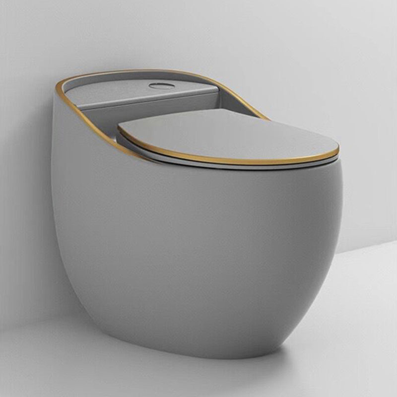 Contemporary Ceramic Toilet Floor Mount Urine Toilet with Slow Close Seat for Washroom
