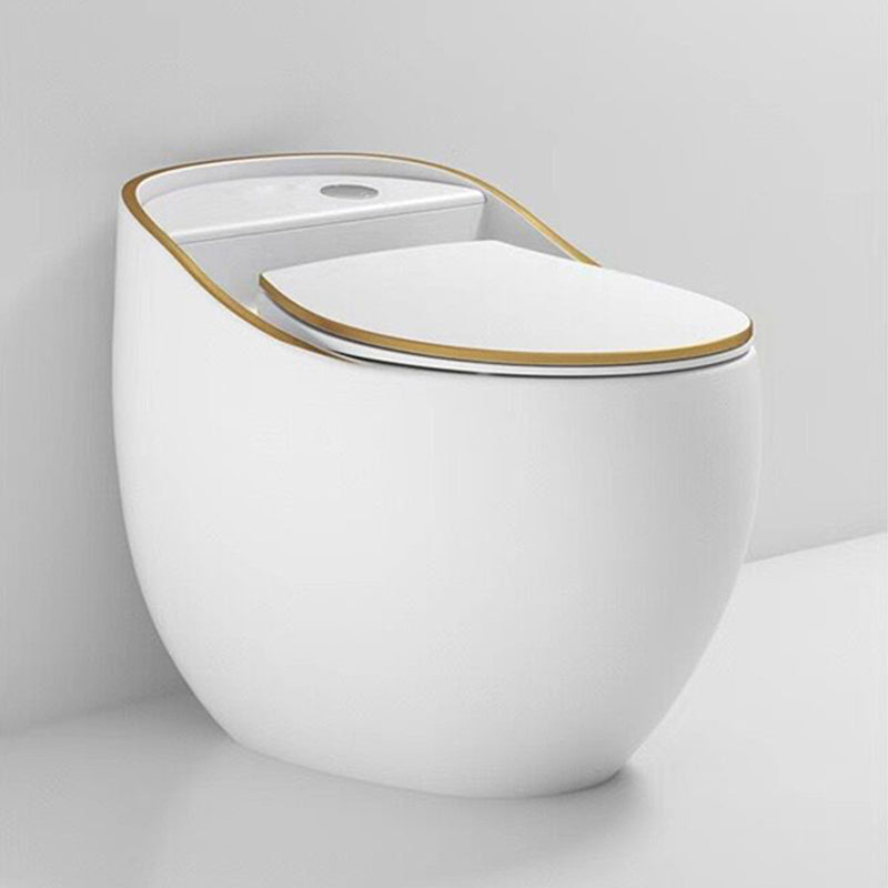 Contemporary Ceramic Toilet Floor Mount Urine Toilet with Slow Close Seat for Washroom