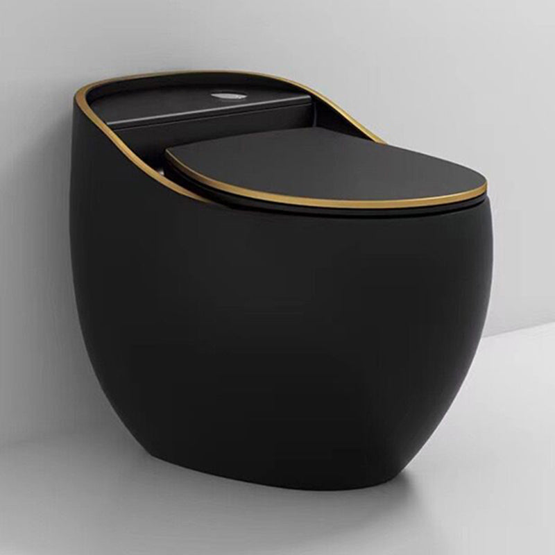 Contemporary Ceramic Toilet Floor Mount Urine Toilet with Slow Close Seat for Washroom