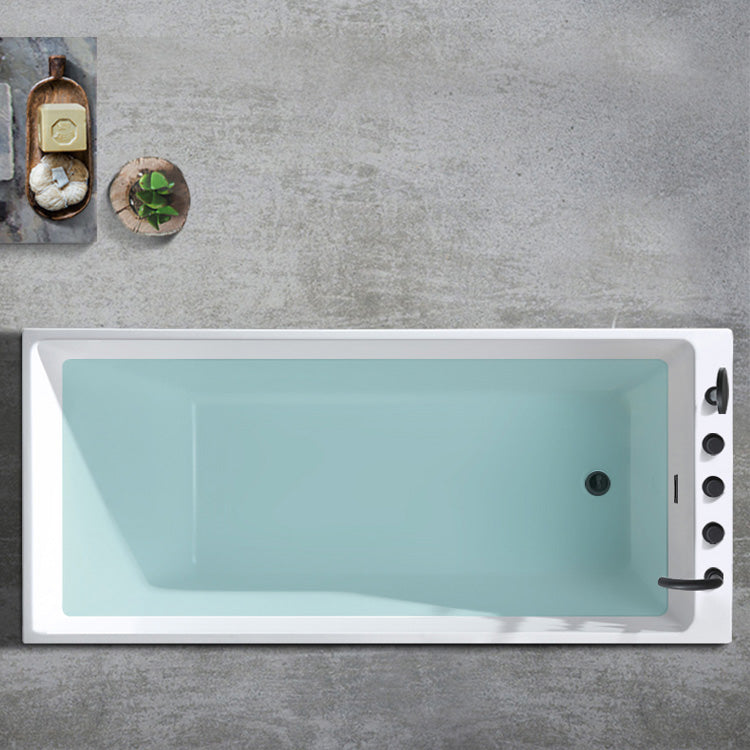 Back to Wall Antique Finish Bath Soaking Rectangular Modern Bath Tub