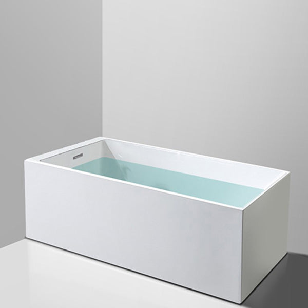 Back to Wall Antique Finish Bath Soaking Rectangular Modern Bath Tub