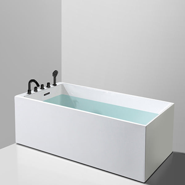 Back to Wall Antique Finish Bath Soaking Rectangular Modern Bath Tub