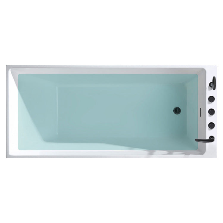 Back to Wall Antique Finish Bath Soaking Rectangular Modern Bath Tub