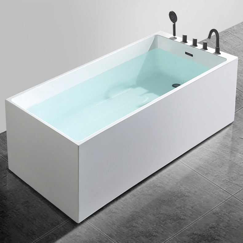 Back to Wall Antique Finish Bath Soaking Rectangular Modern Bath Tub