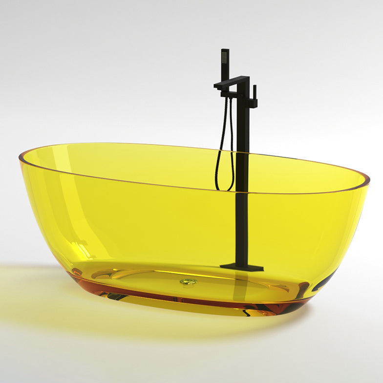 Flat Bottom Soaking Bathtub Antique Finish Modern Oval Bath Tub