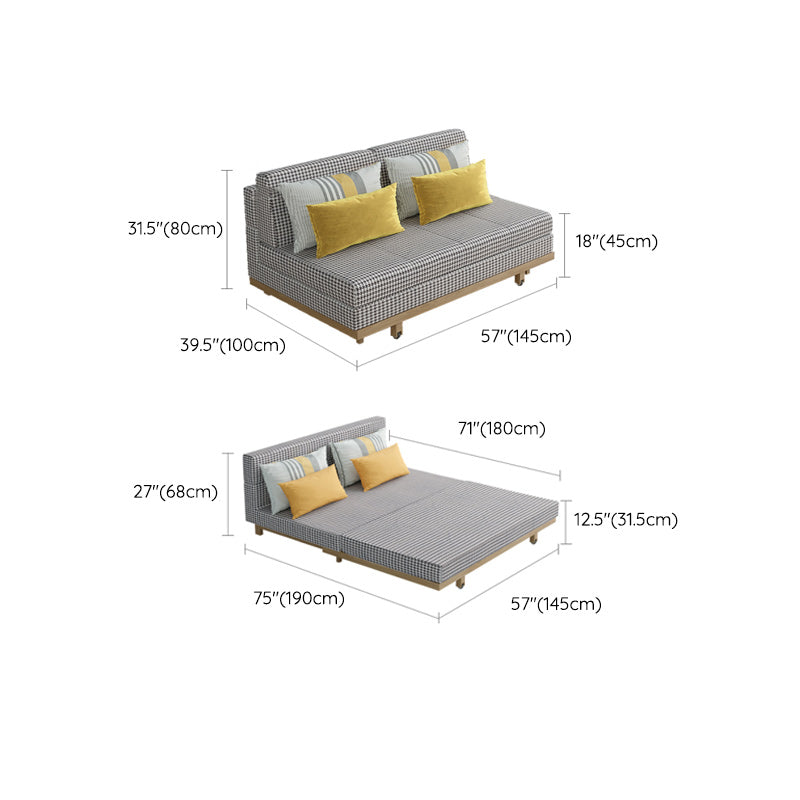Contemporary Armless Futon Sleeper Sofa Gray Futon Sleeper Sofa Bed