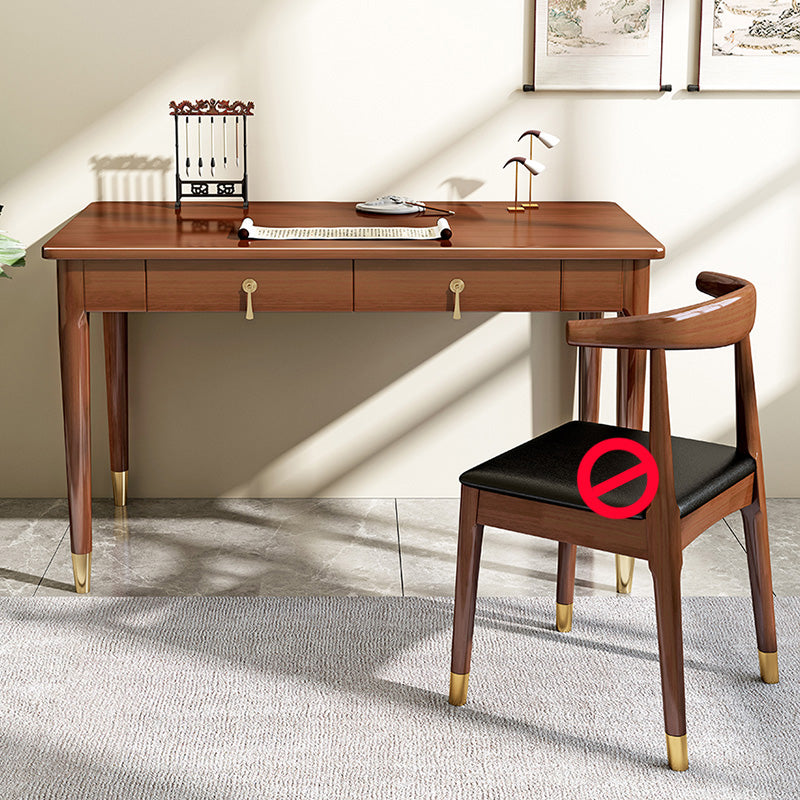 Rubber Wood Kids Desk 21.7" Width with Storage Drawer Writing Desk