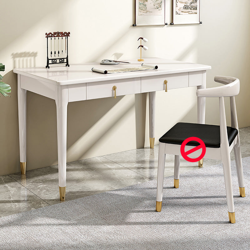 Rubber Wood Kids Desk 21.7" Width with Storage Drawer Writing Desk