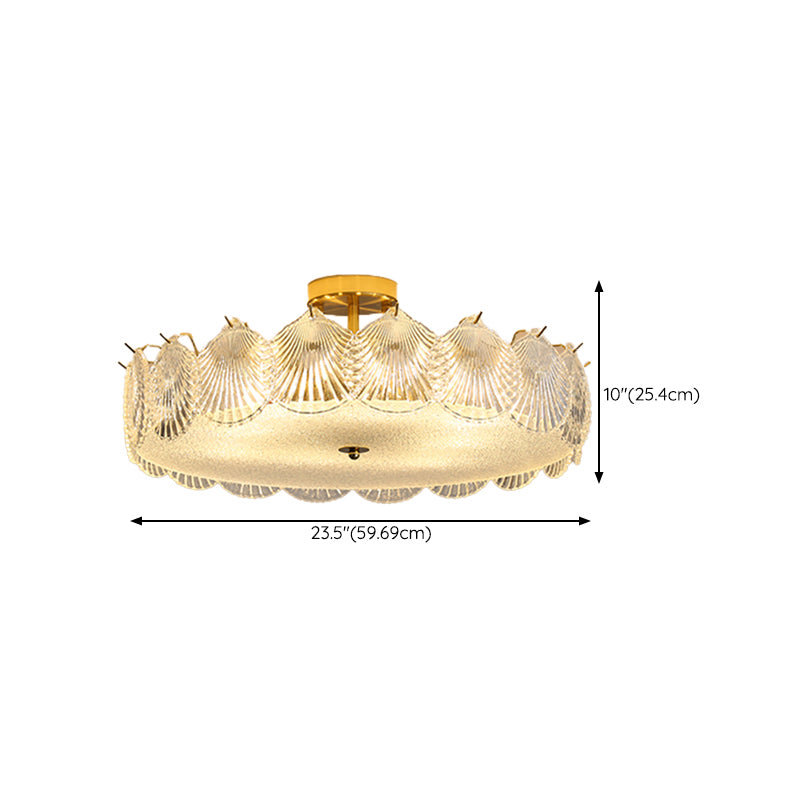 Modern Flush Mount Light Minimalist Flush Mount Ceiling Light Fixture with Glass Shade