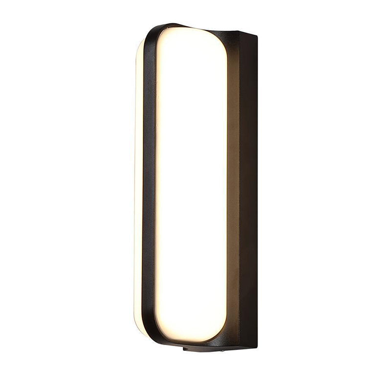 Simple Wall Sconce Waterproof Outdoor Sconce Light Fixture in Black