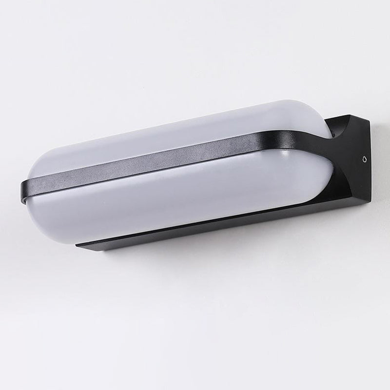 Simple Wall Sconce Waterproof Outdoor Sconce Light Fixture in Black