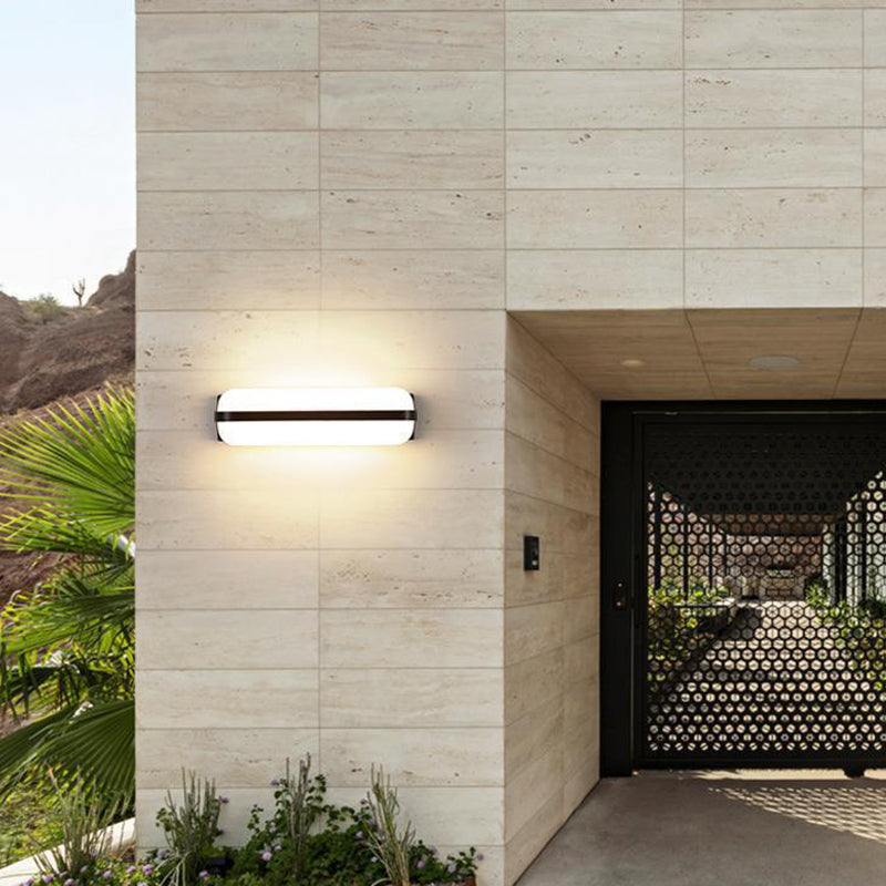 Simple Wall Sconce Waterproof Outdoor Sconce Light Fixture in Black