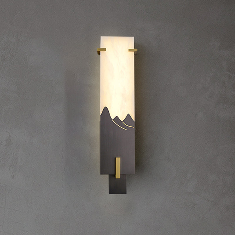 Modern Style Wall Lamp LED Wall Mount Lamp with Stone Shade for Bedroom