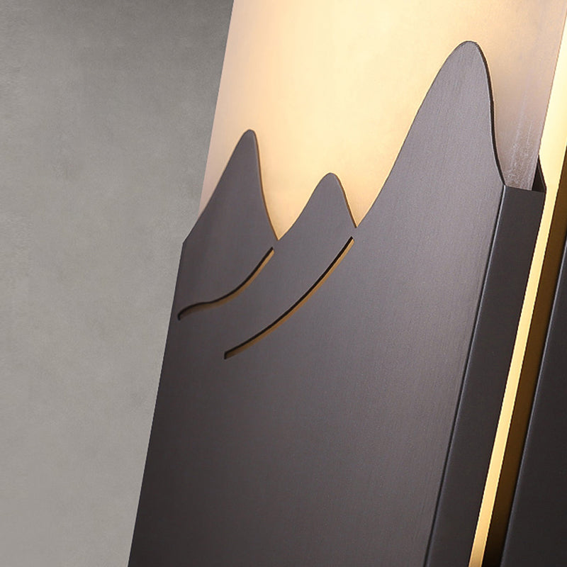 Modern Style Wall Lamp LED Wall Mount Lamp with Stone Shade for Bedroom