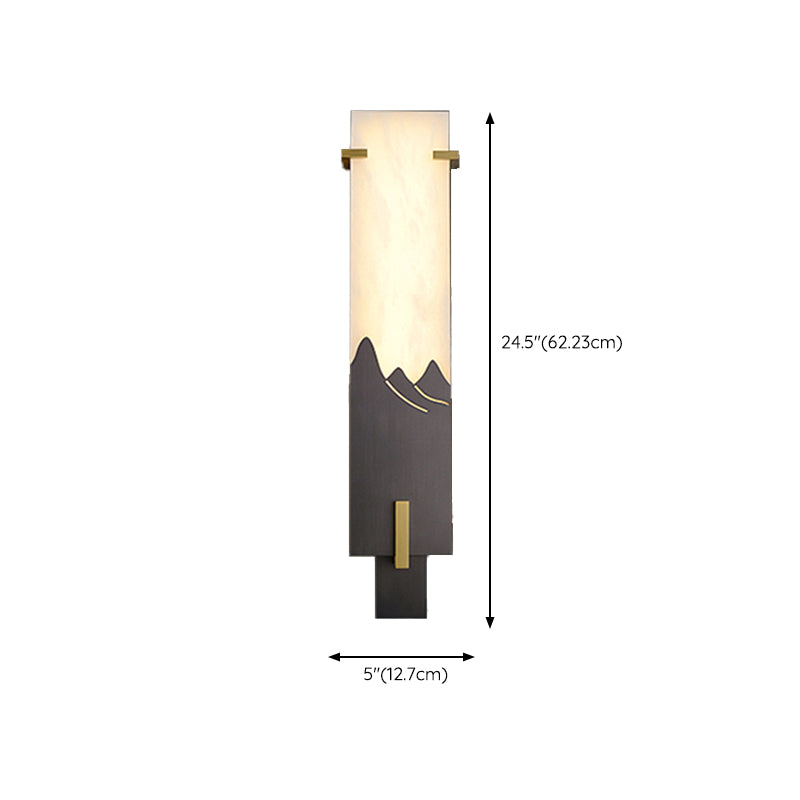 Modern Style Wall Lamp LED Wall Mount Lamp with Stone Shade for Bedroom