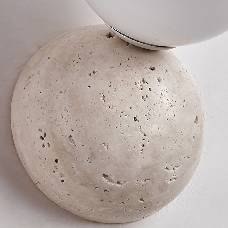 Modern Style Wall Lamp Stone Wall Mount Lamp with Glass Shade for Bedroom