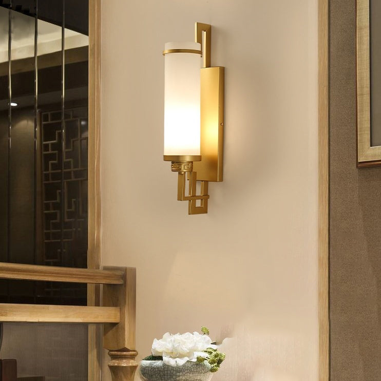 Contemporary Vanity Lights Milky Glass Vanity Wall Light Fixture for Bathroom