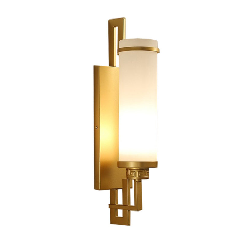 Contemporary Vanity Lights Milky Glass Vanity Wall Light Fixture for Bathroom