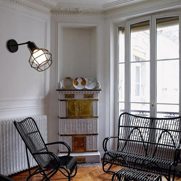 Metallic 1-Light Wall Lamp Modern Wall Vanity Lights for Washroom