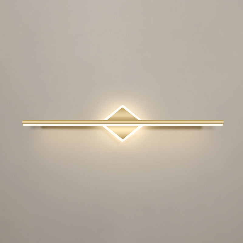 Minimalism Vanity Light Fixtures Straight Bathroom Mirror Lamp in Gold