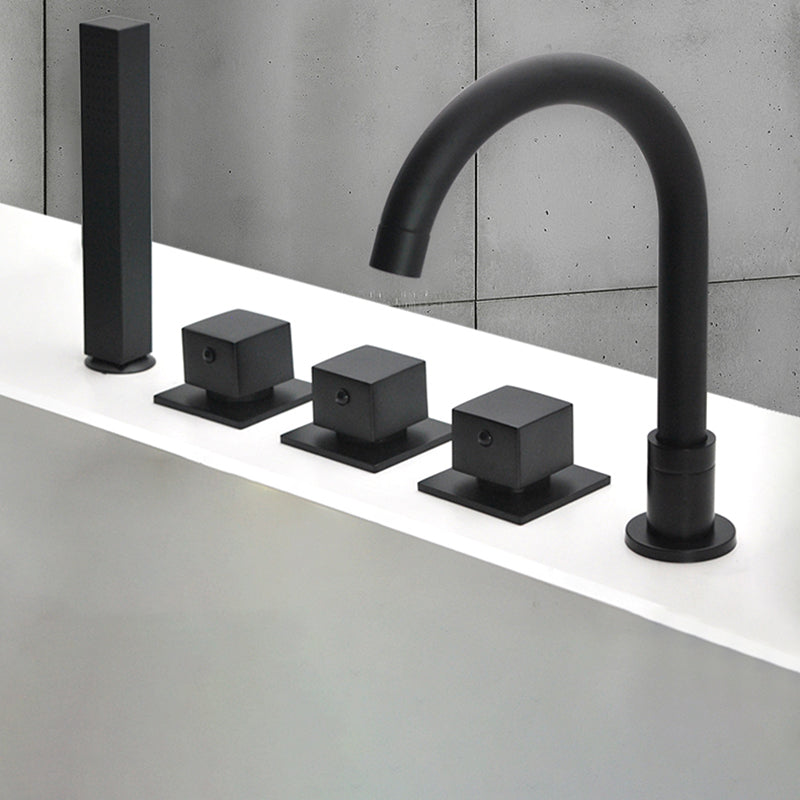 Contemporary Style Bathroom Faucet Metal Deck Mounted Bathroom Faucet