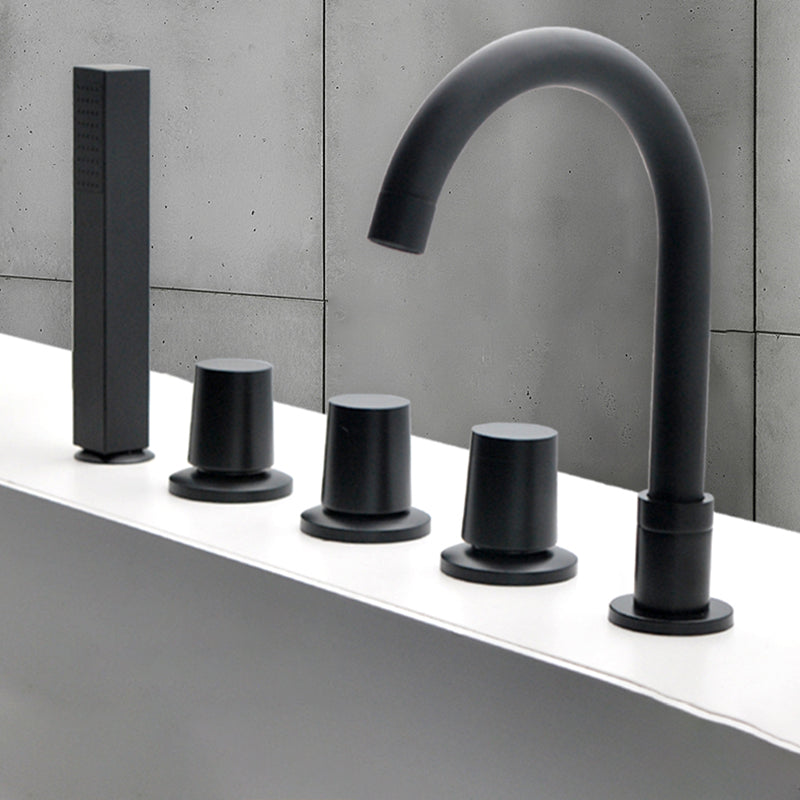 Contemporary Style Bathroom Faucet Metal Deck Mounted Bathroom Faucet